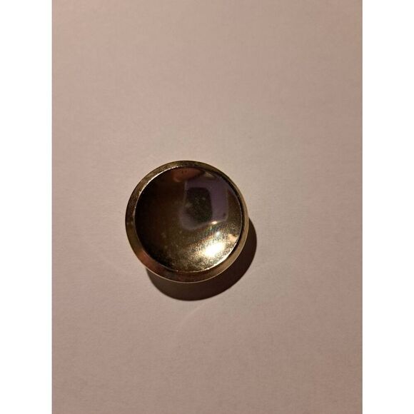 Vintage West Germany Silver Tone Clip-On Earrings Round Button Style 1” - Picture 4 of 6